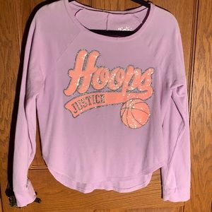 Justice basketball sweatshirt